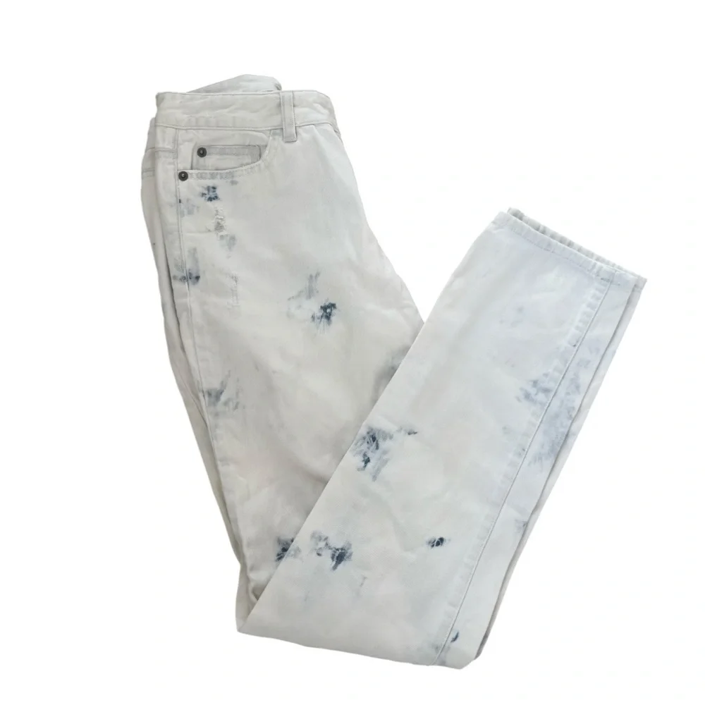 Michael Kors Bleached & Distressed Low Rise Jeans